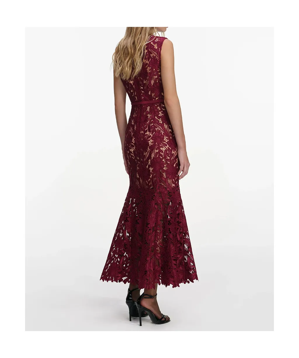 Self-Portrait Guipure Lace Midi Dress