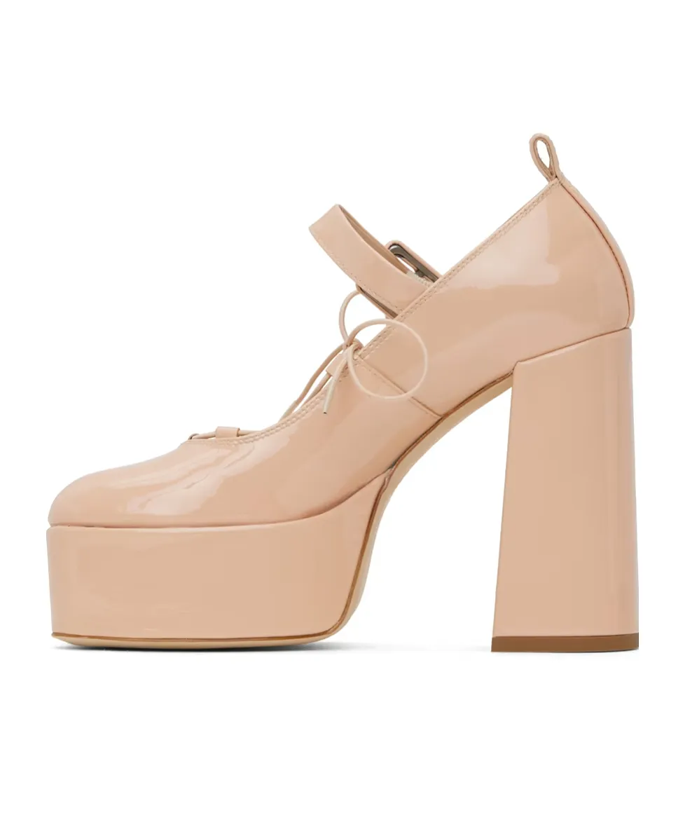 Front Lace High Heels