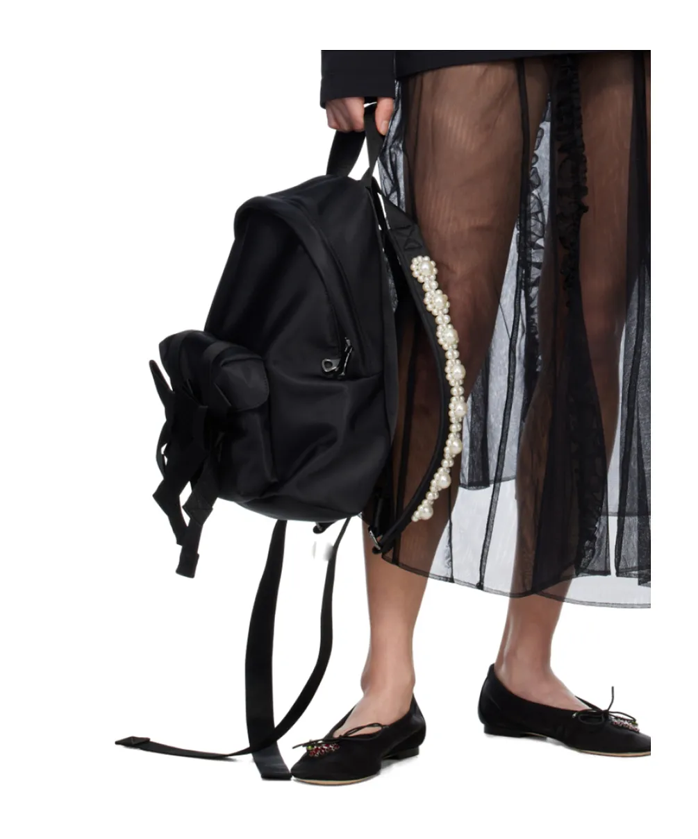 Pearl-Embellished Backpack