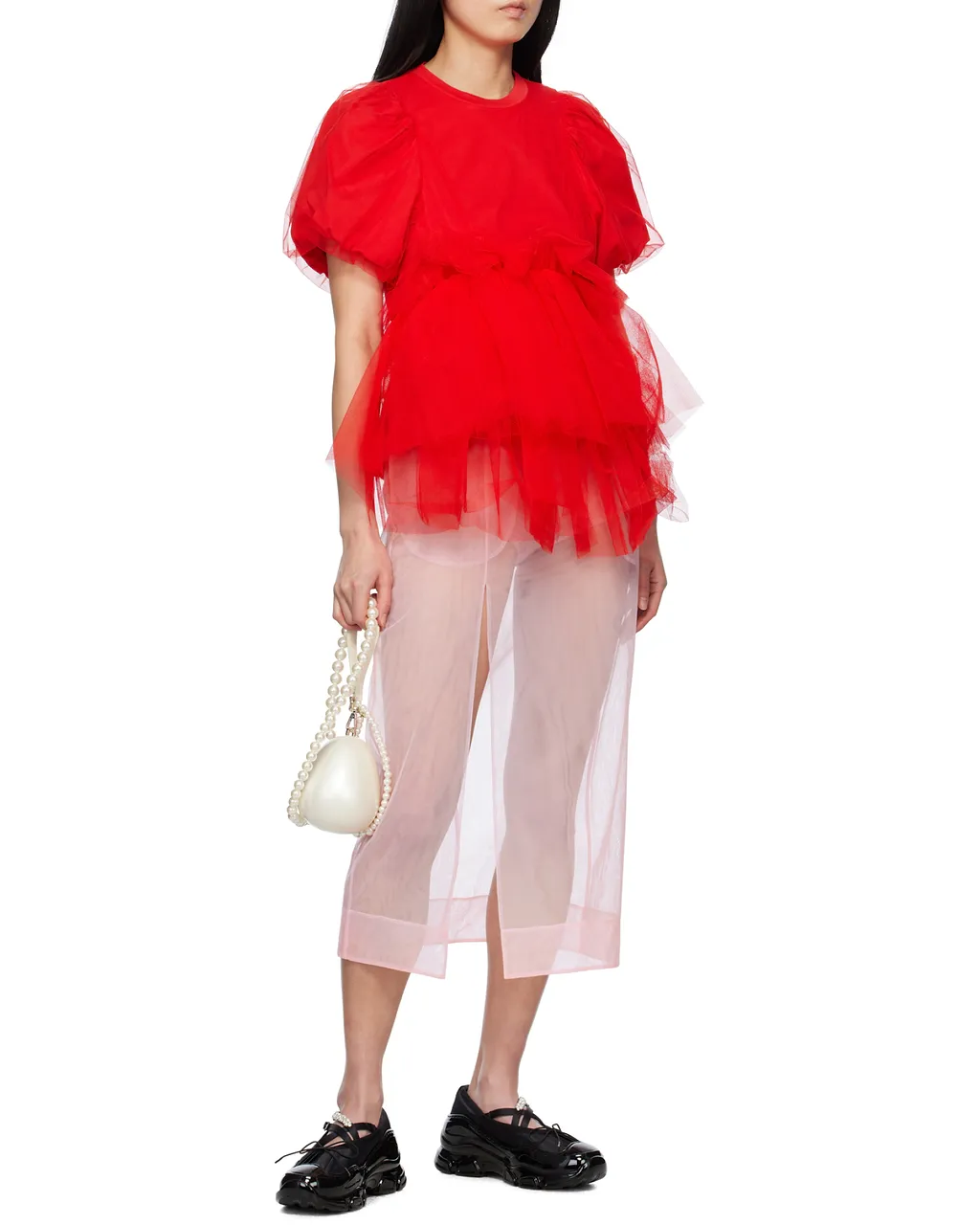 Pearl-Embellished Egg Mini Bag