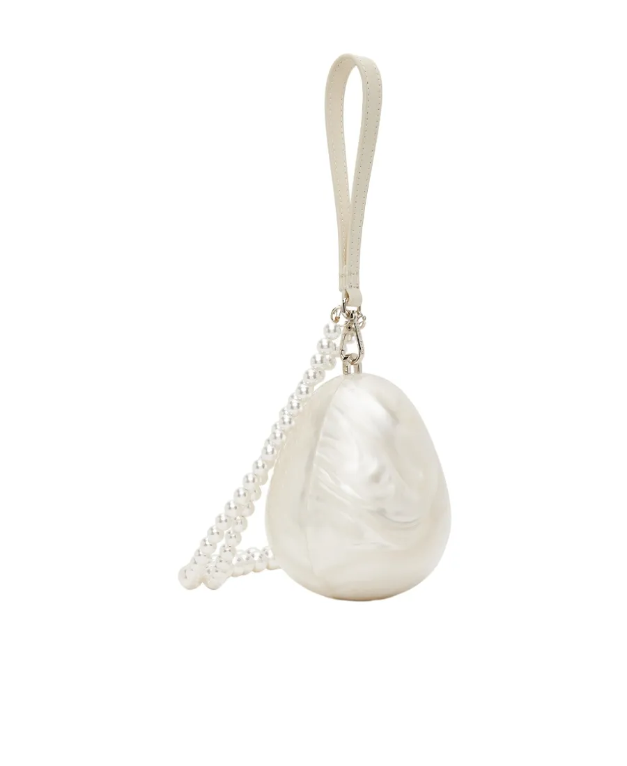 Pearl-Embellished Egg Mini Bag