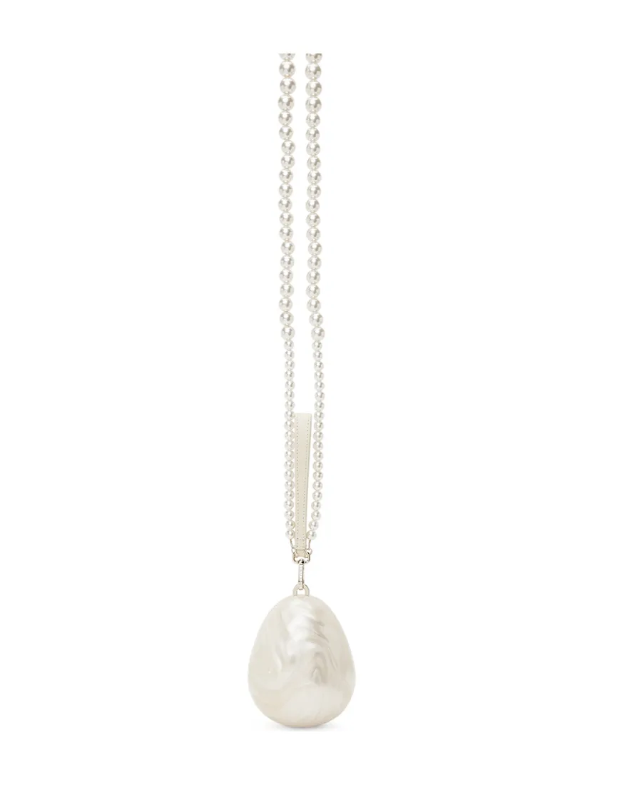Pearl-Embellished Egg Mini Bag