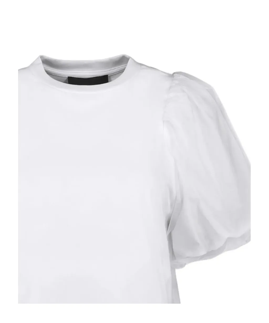 Simone Rocha Lace Detailed Puff-Sleeved T-Shirt
