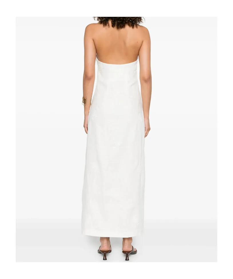 Halterneck Embroidered Dress