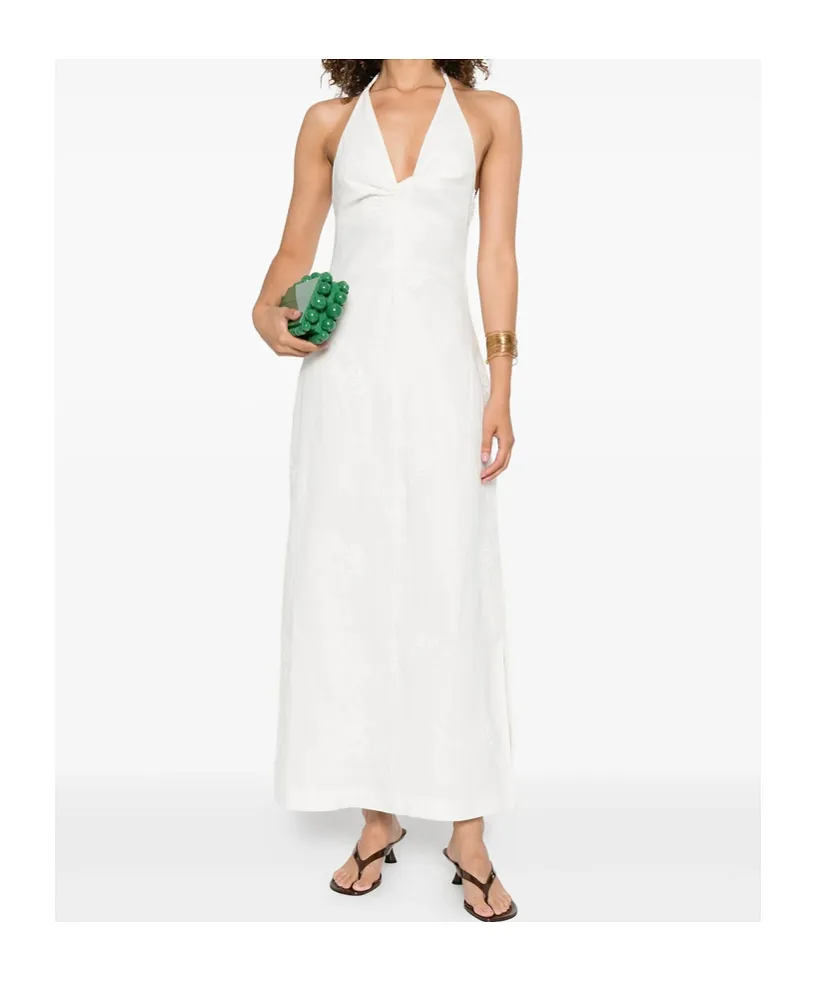 Halterneck Embroidered Dress