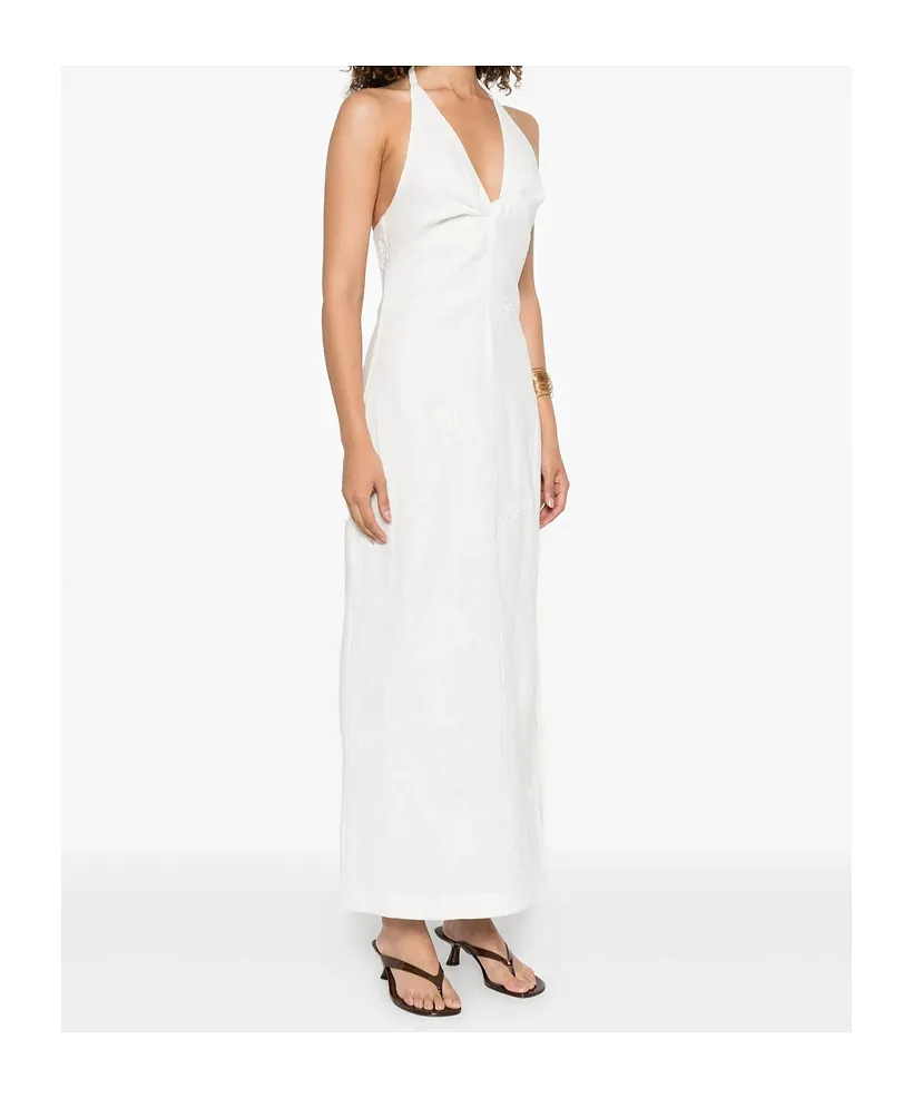 Halterneck Embroidered Dress