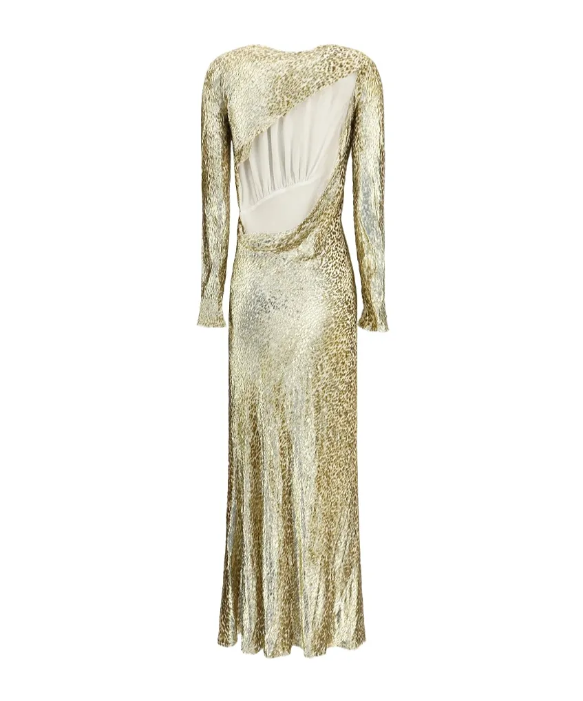Self-Portrait Sequin Cut-Out Maxi Dress
