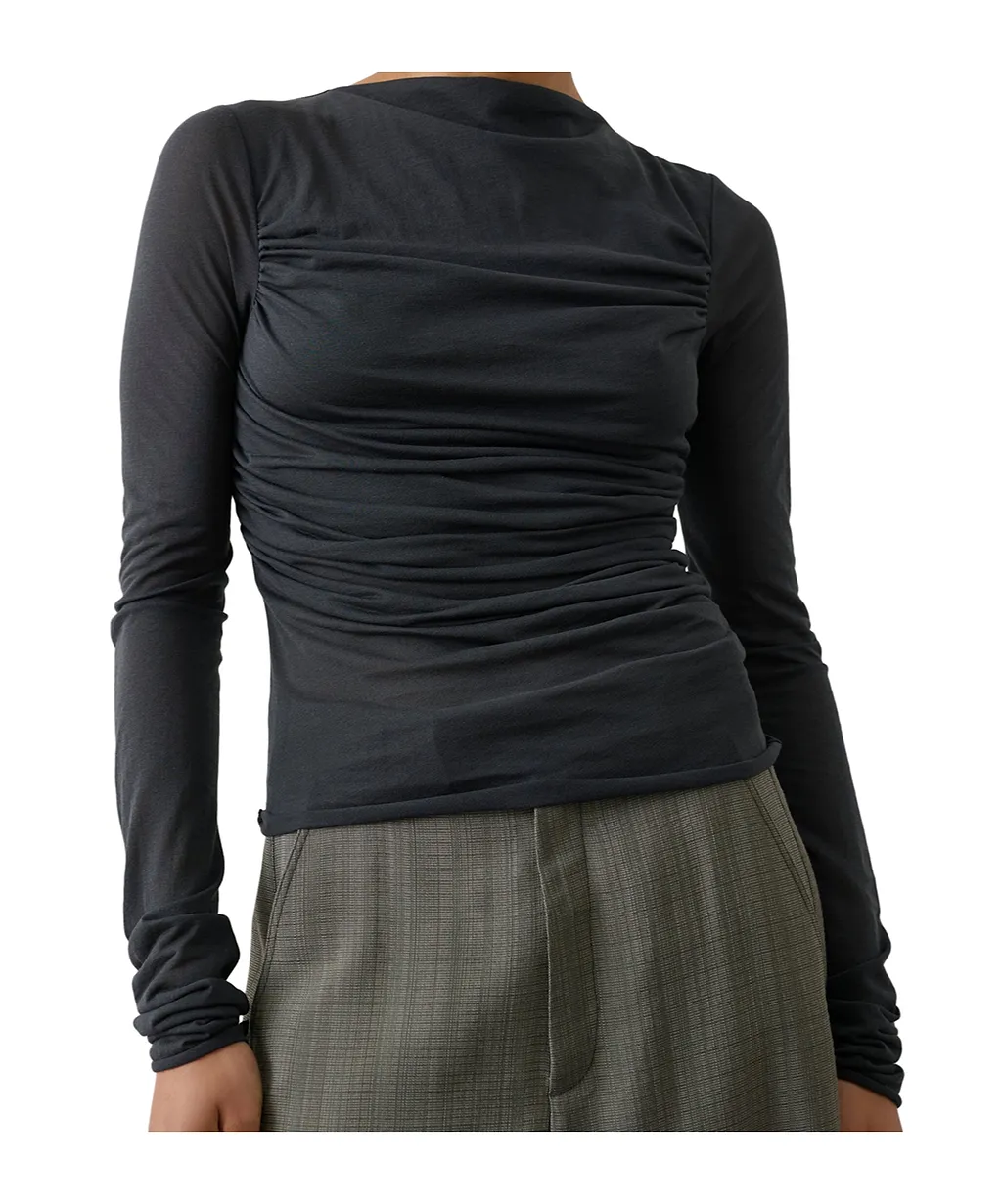 Gaia Ruched Long-Sleeved T-Shirt