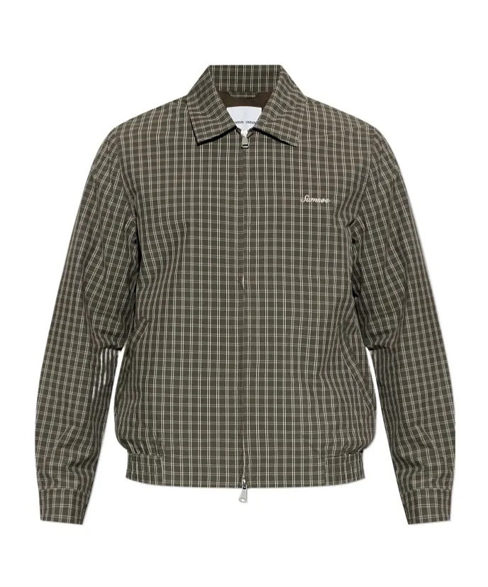 SamsØE SamsØE Sabeck Checked Zip Jacket