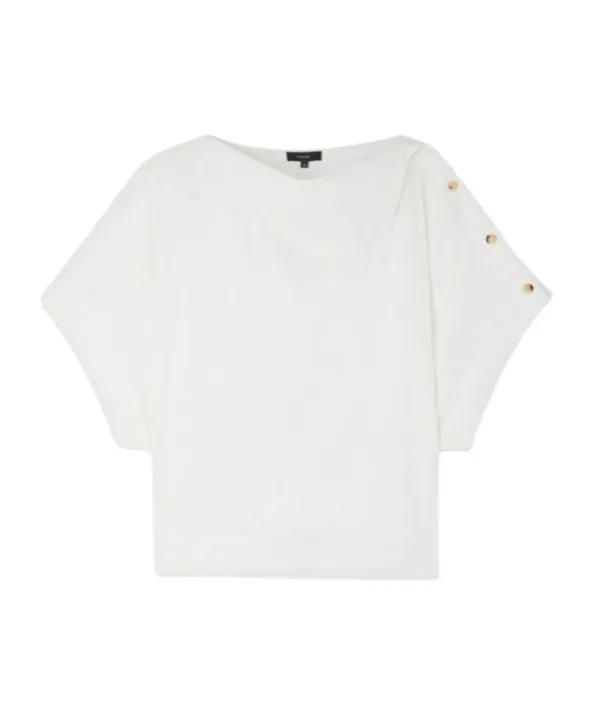 Issa Button Short-Sleeve Blouse