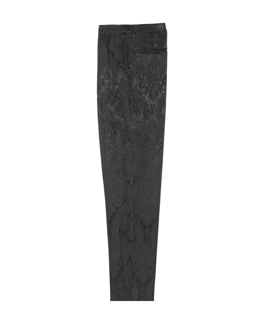 Paisley Jacquard Straight Trousers