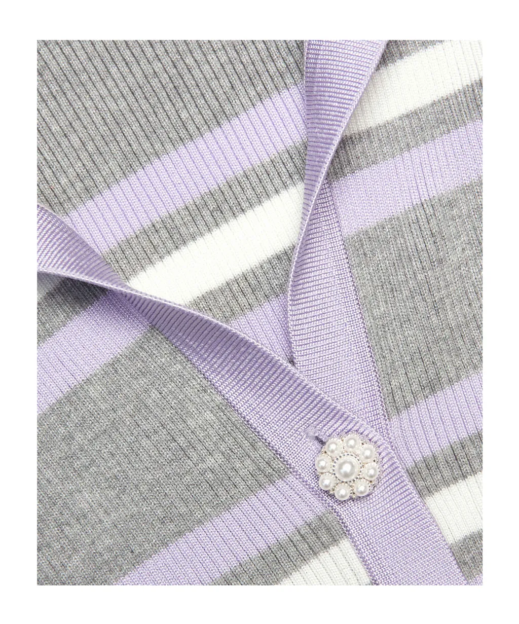 Self-Portrait Striped Knitted Top