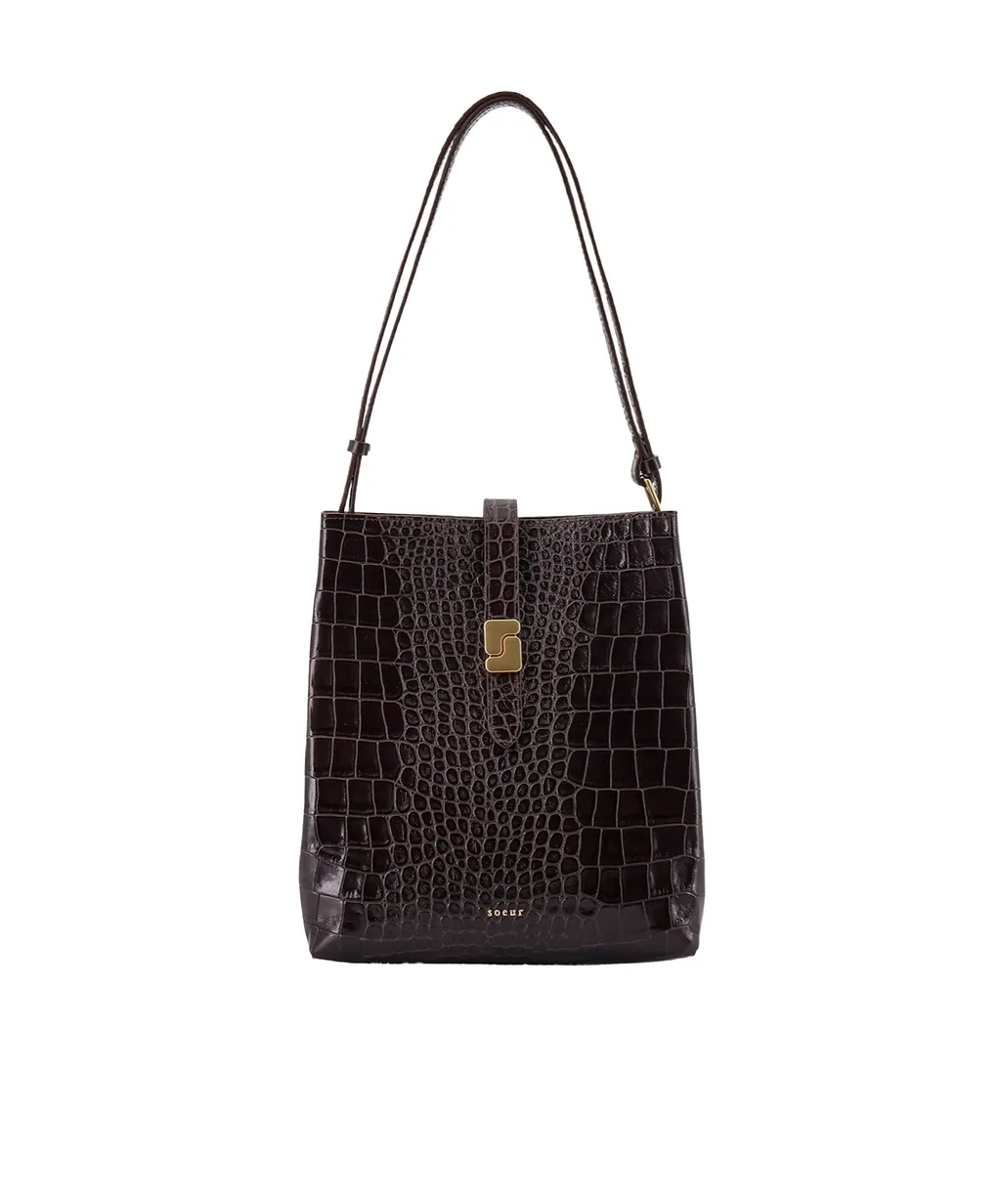 Soeur Bello Embossed Shoulder Bag