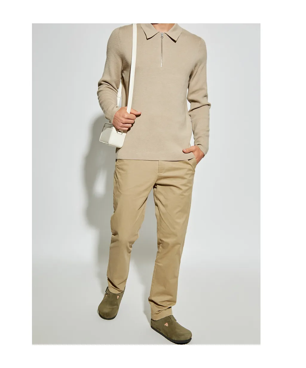 Zip-Neck Polo Shirt