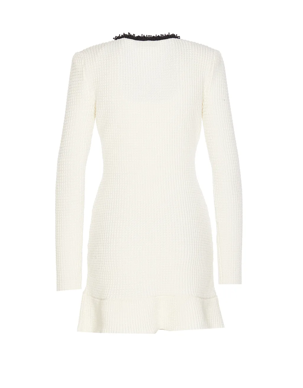Self-Portrait Bead-Detailed Long-Sleeved Mini Dress
