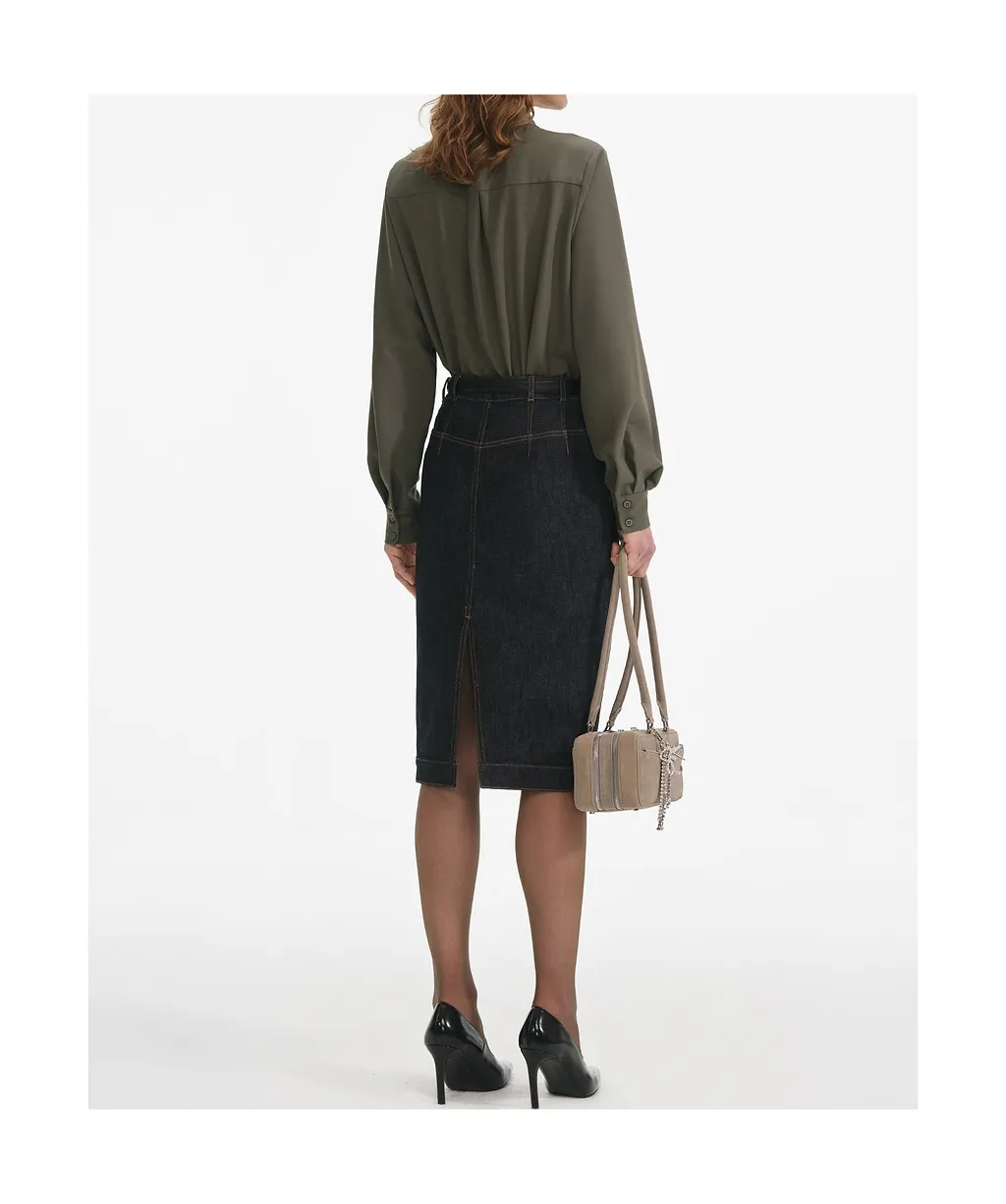 Self-Portrait Twill Pussy Bow Blouse