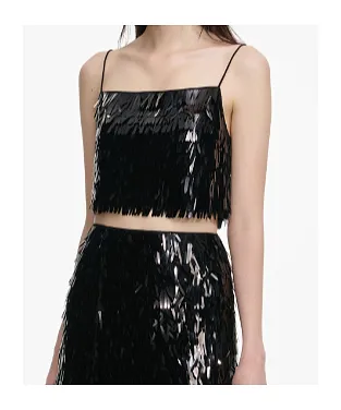 Self-Portrait Sequin Embellished Top
