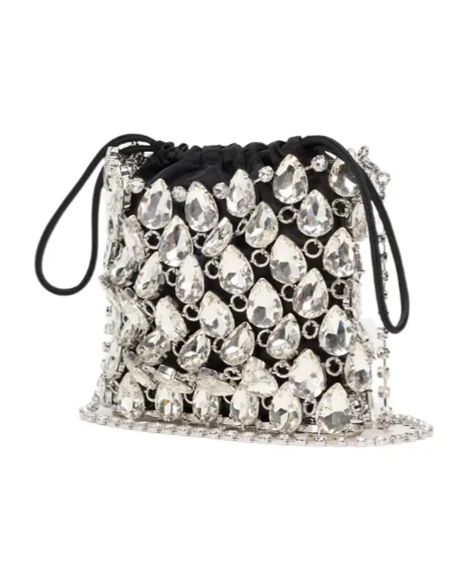Self-Portrait Mini Chainmail Embellished Shoulder Bag