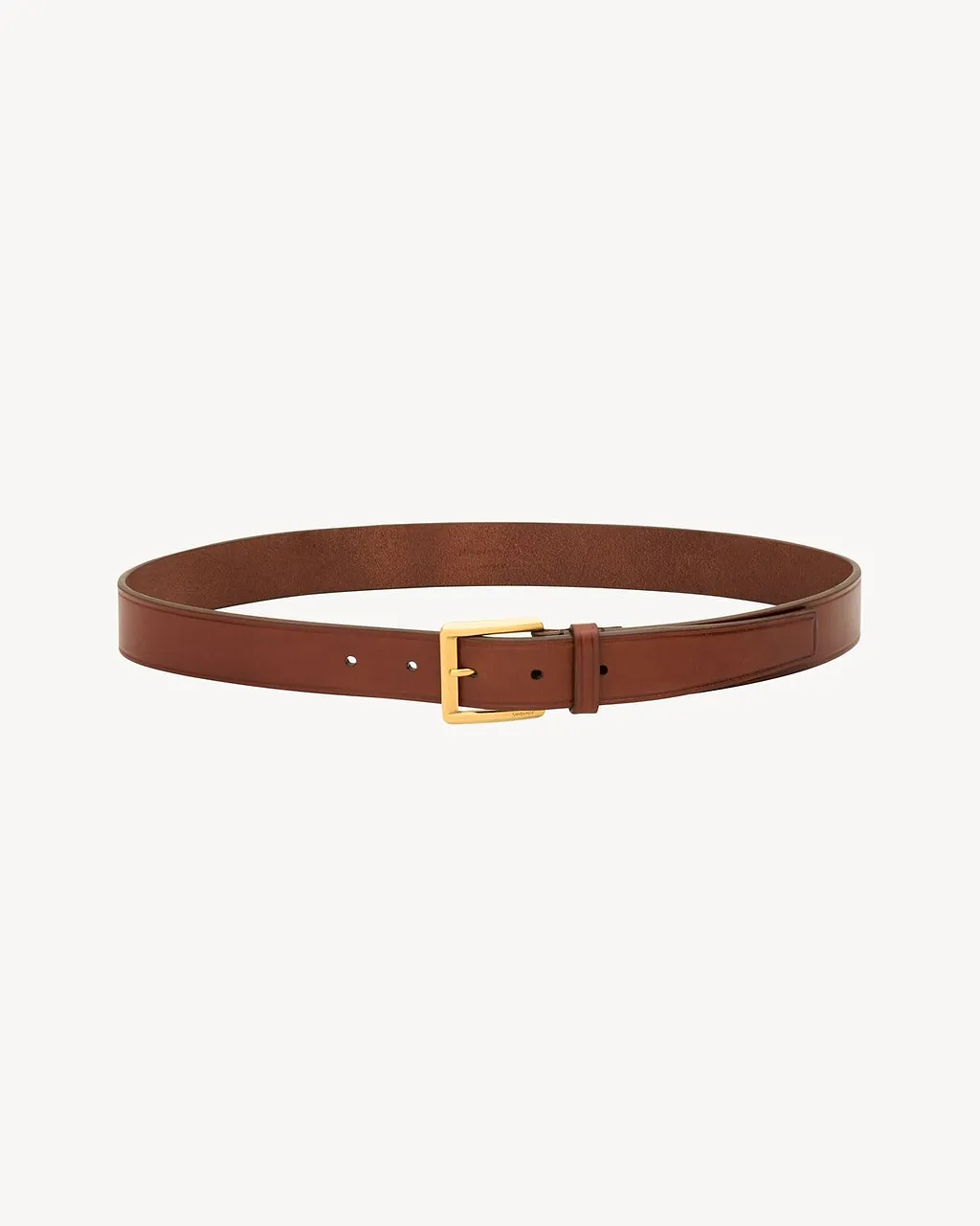 Rectangular Buckle Belt In Leather