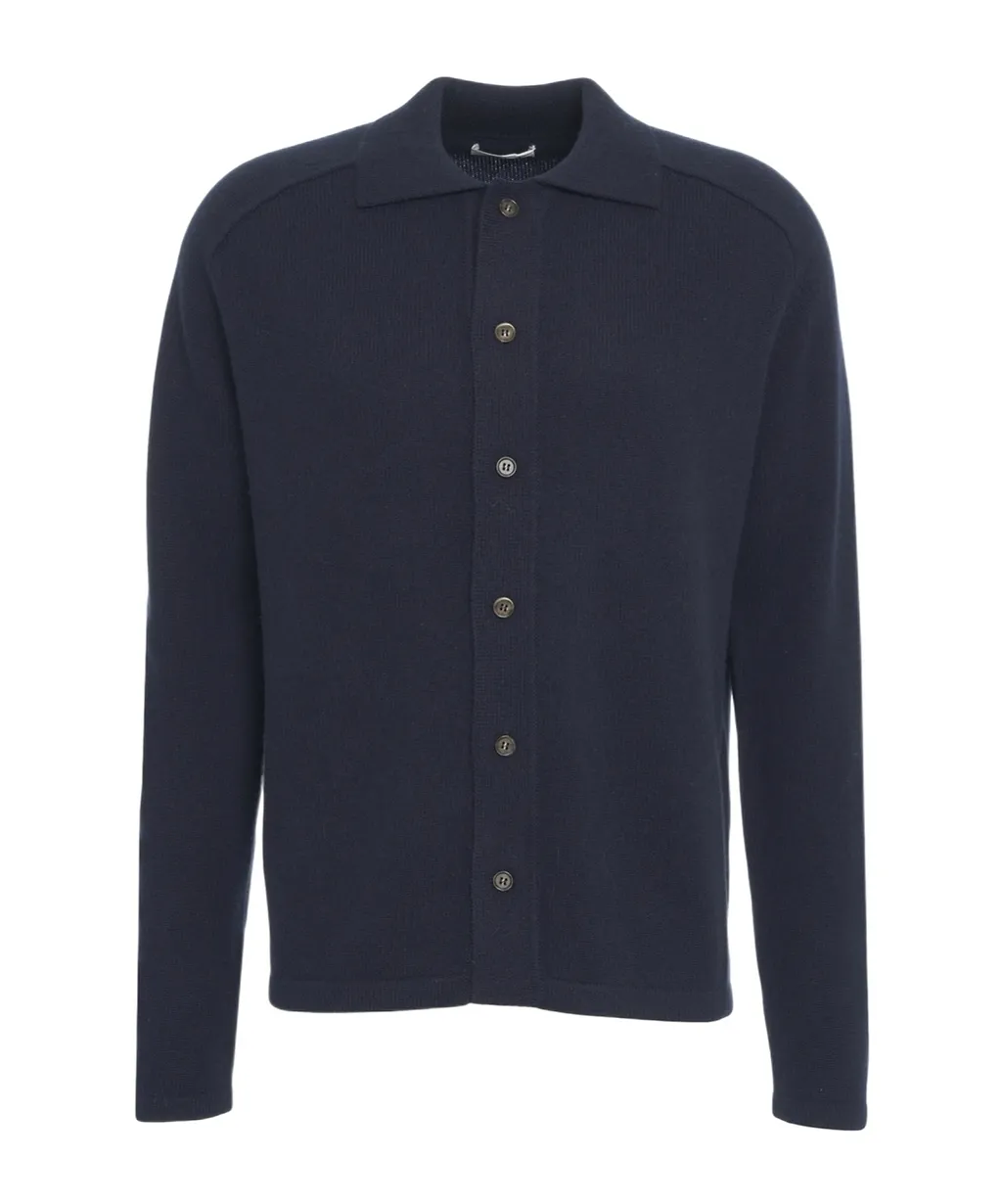 Buttoned Long-Sleeve Sweater