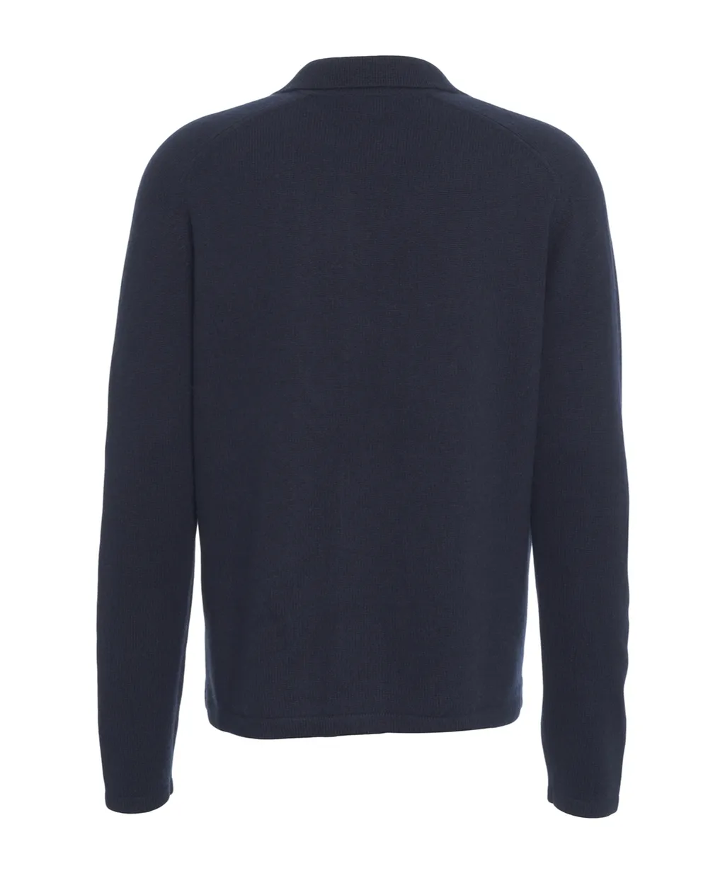 Buttoned Long-Sleeve Sweater