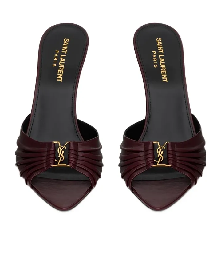 Saint Laurent Babylone Logo Plaque Mules