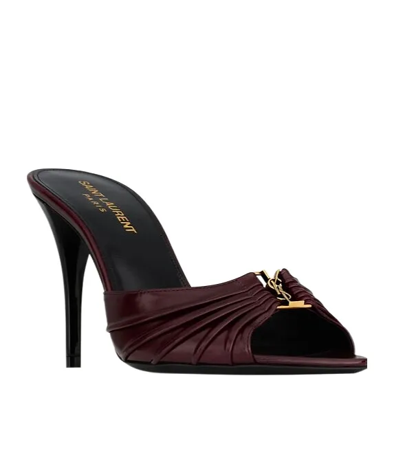 Saint Laurent Babylone Logo Plaque Mules