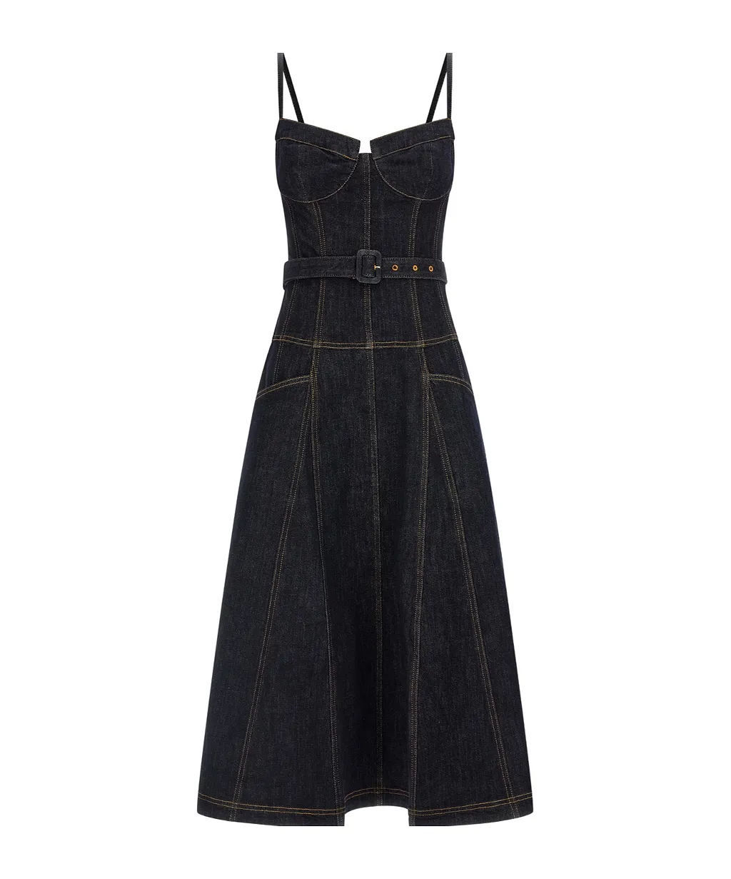 Belted Panelled Dress