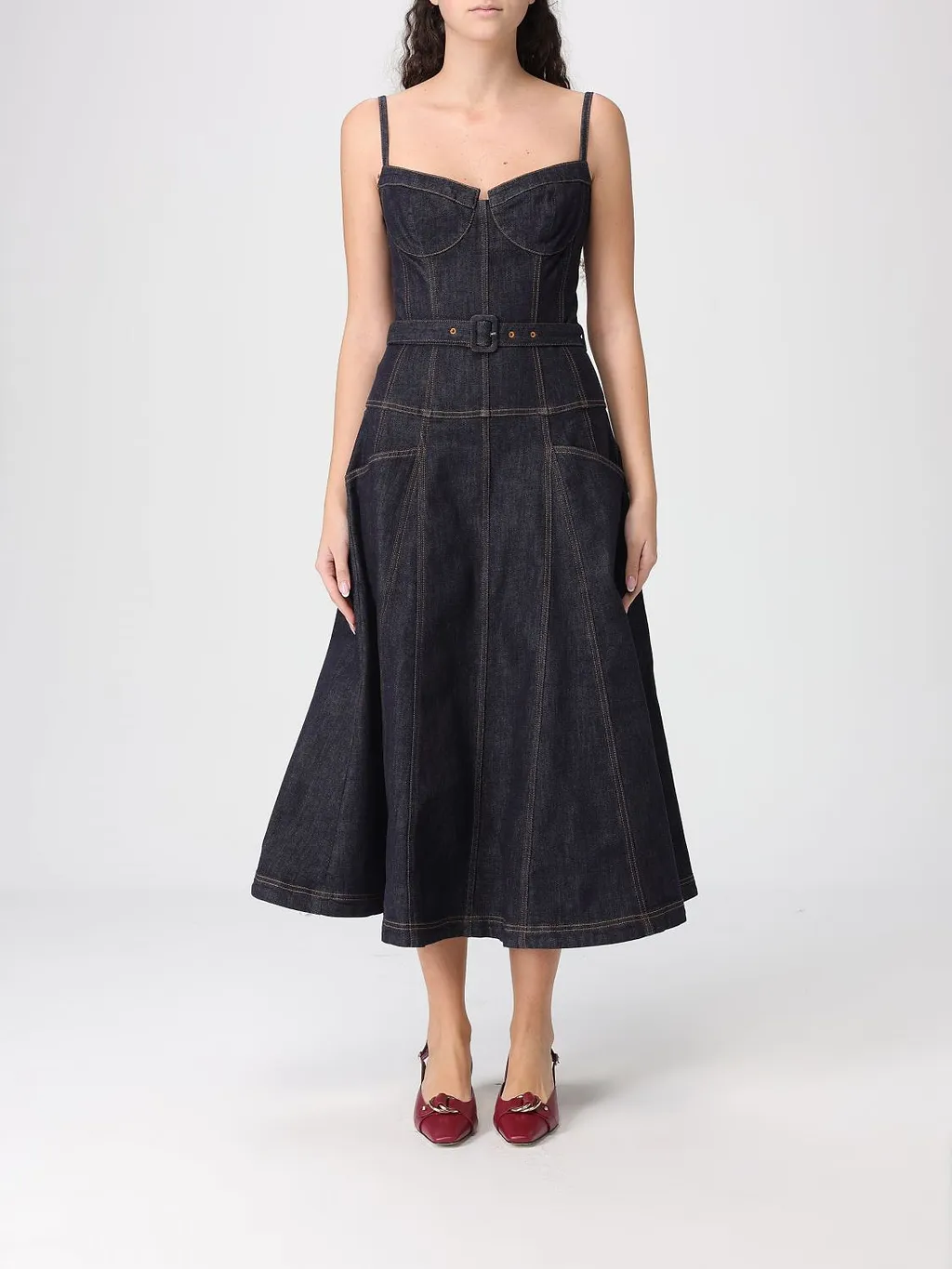 Belted Panelled Dress