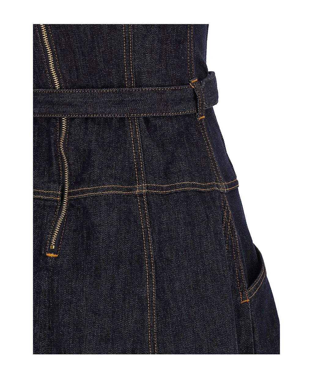 Belted Panelled Dress