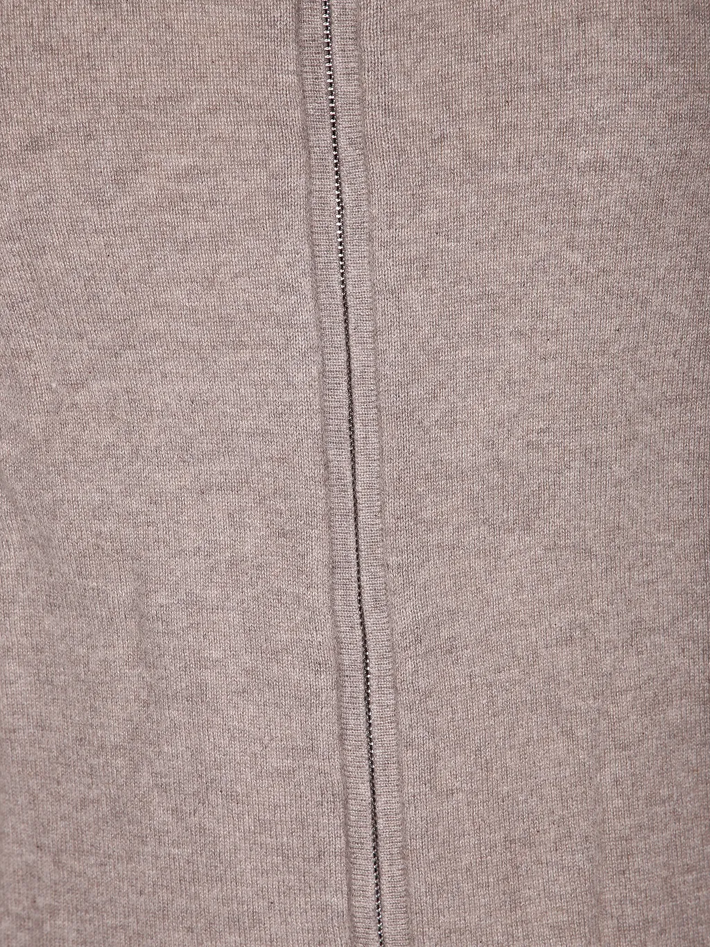 Soft Goat High-Neck Zip-Up Cardigan