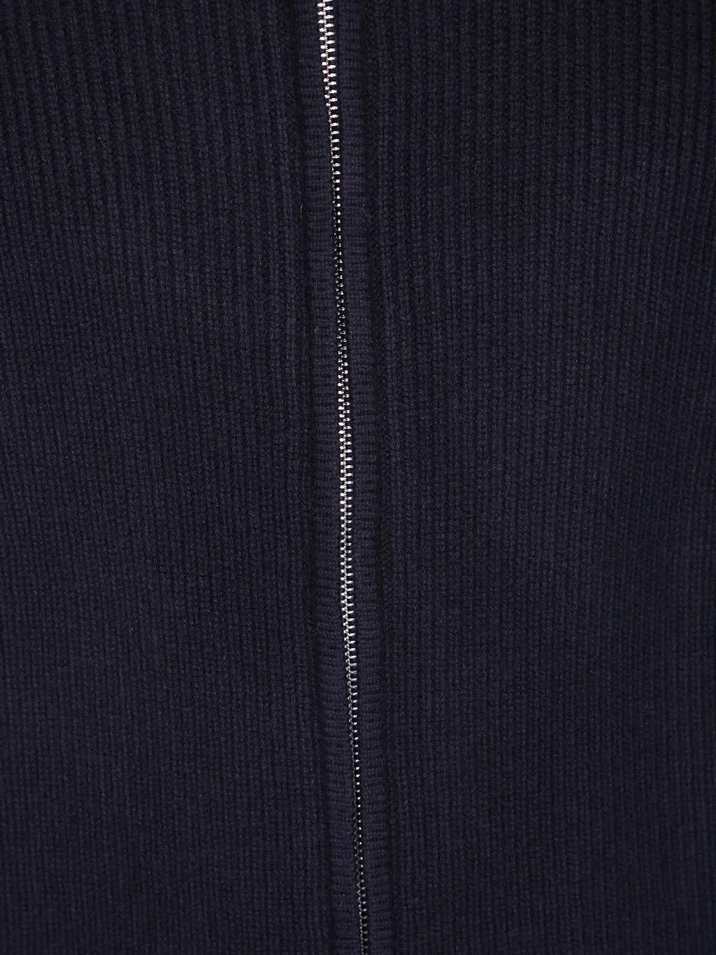 Soft Goat Zip-Up High Collar Cardigan