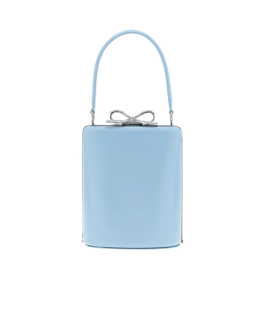 Self-Portrait Bow Clasp Leather Tote Bag