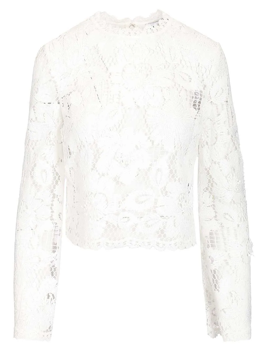 Self-Portrait Floral Crochet Lace Top