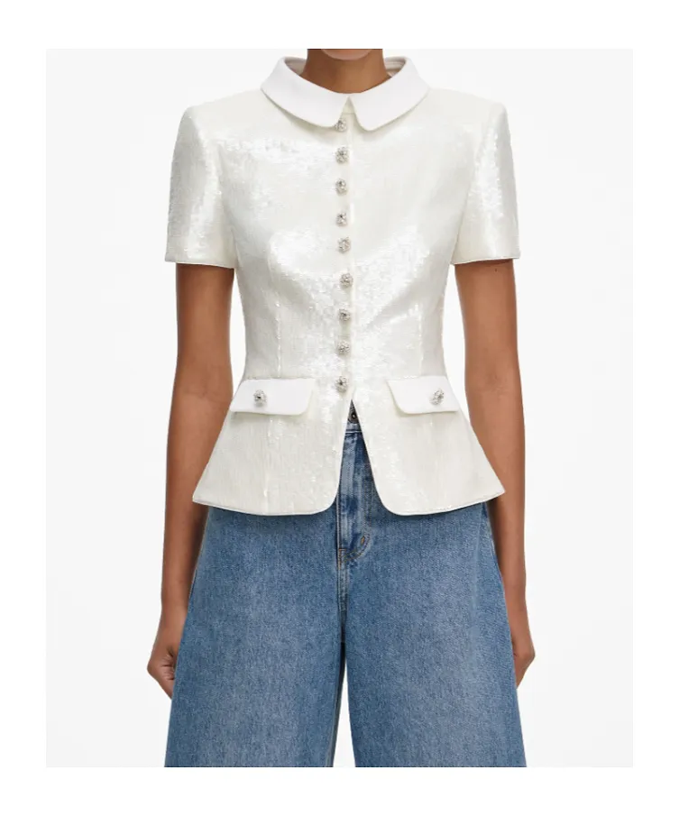 Sequin-Embellished Top