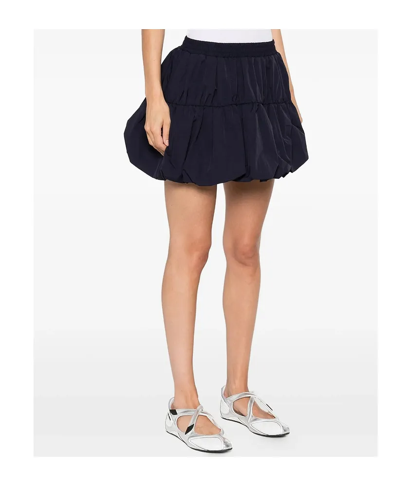 Mirian Bubble-Hem Ruffled Mini Skirt
