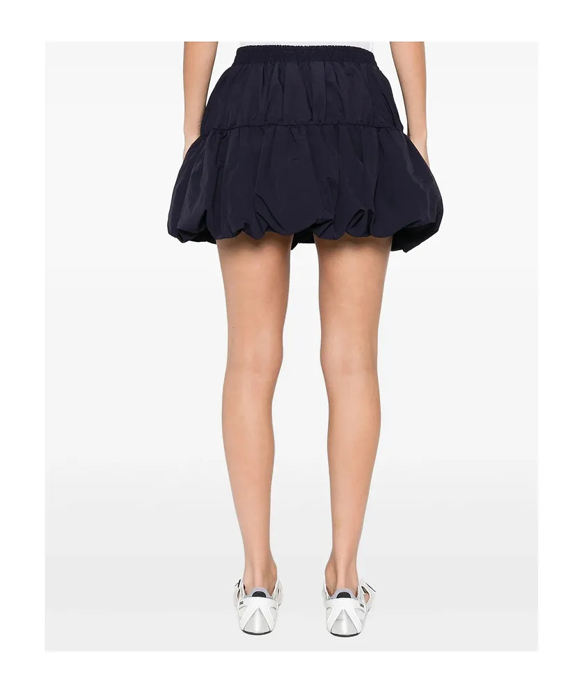 Mirian Bubble-Hem Ruffled Mini Skirt