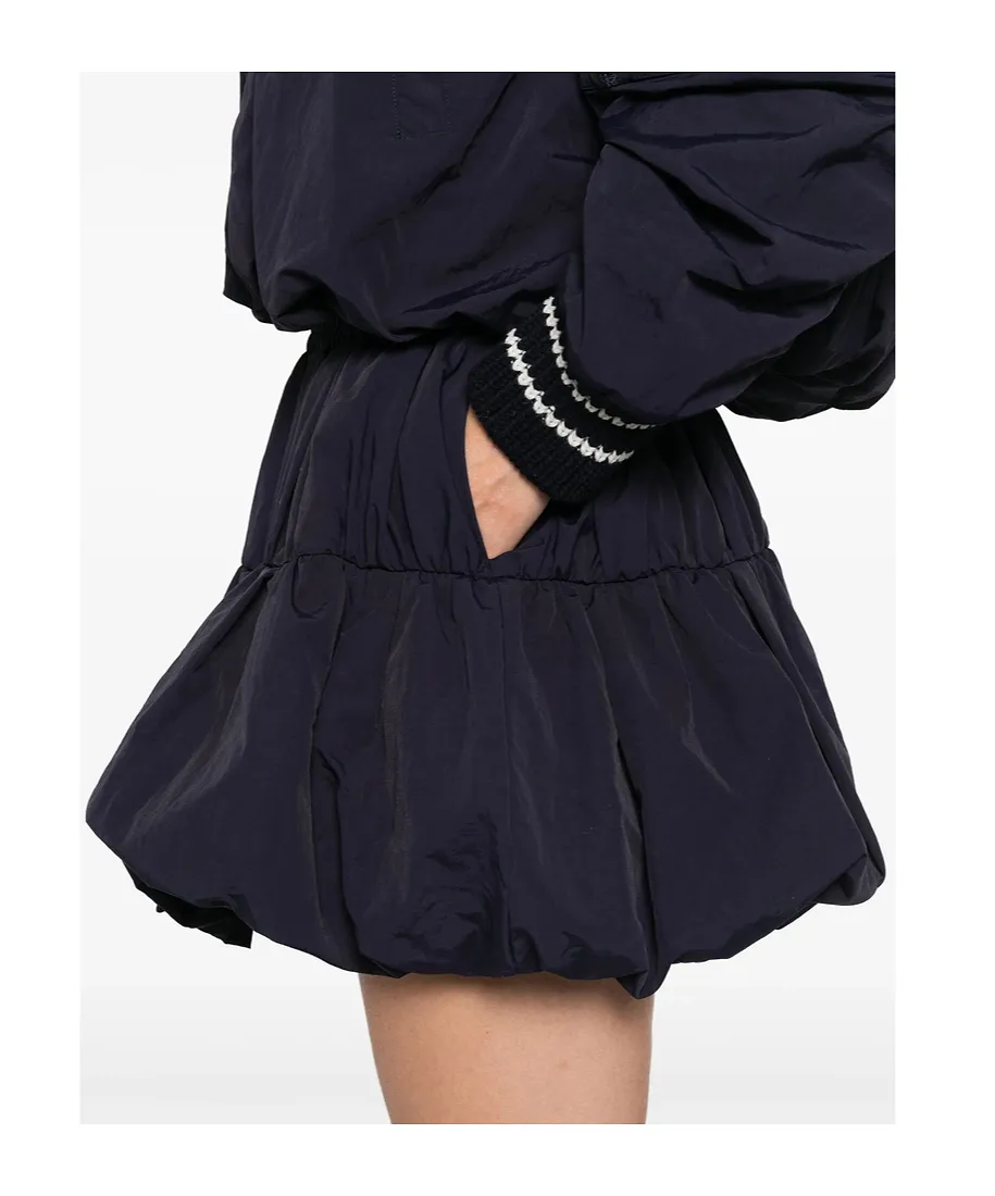 Mirian Bubble-Hem Ruffled Mini Skirt