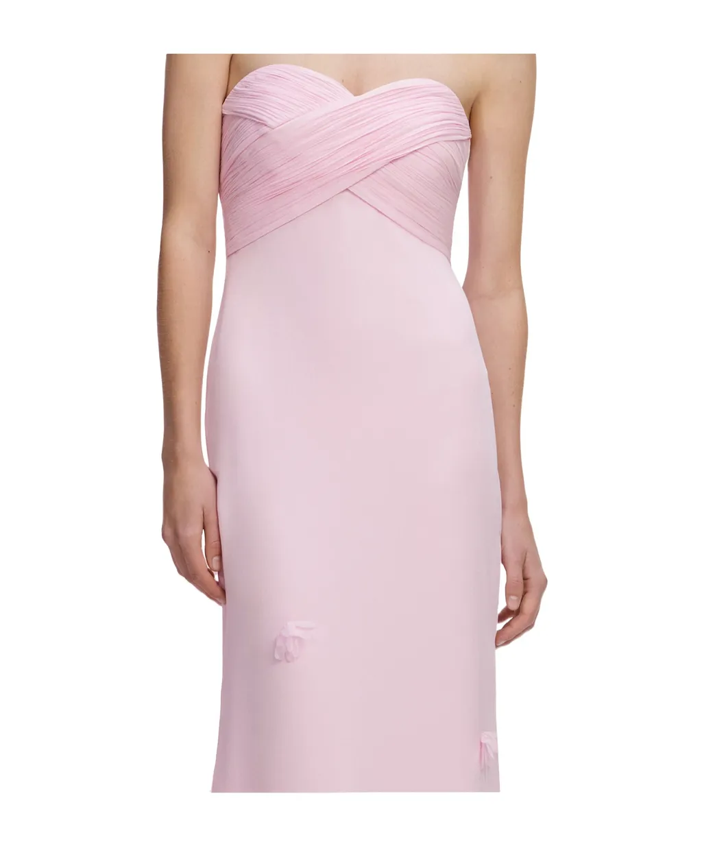 Self-Portrait Draped Scarf Maxi Dress