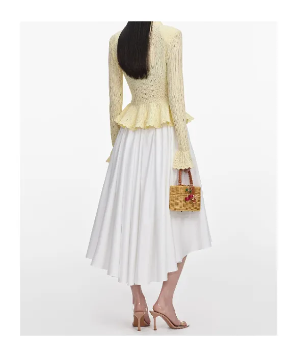 Self-Portrait Pointelle Cardigan