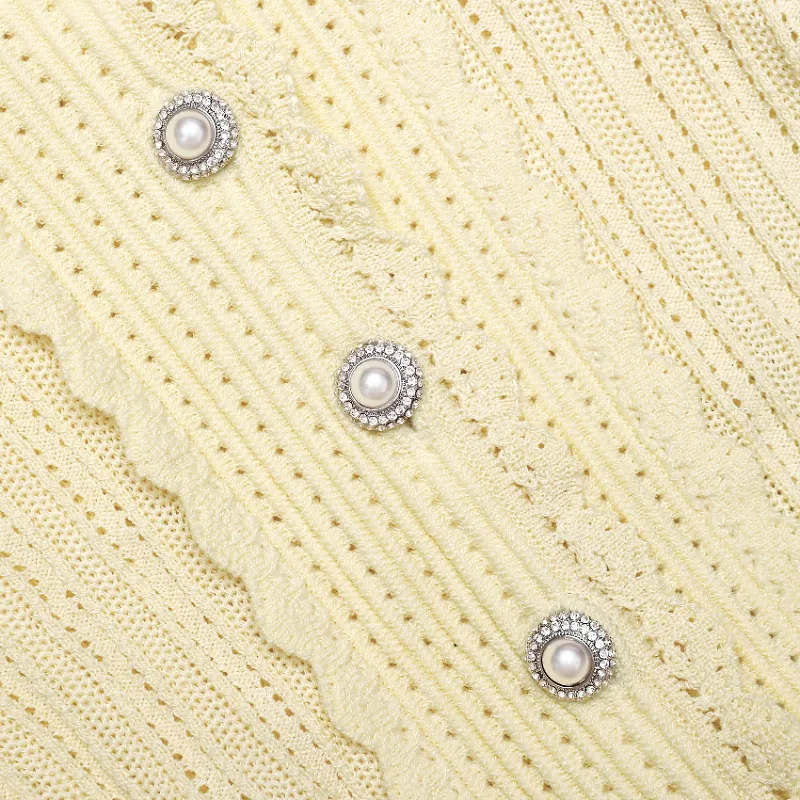 Self-Portrait Pointelle Cardigan