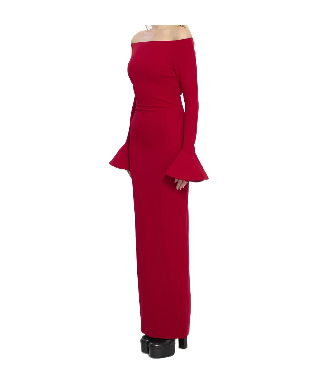 Solace London Anica Flared-Cuff Maxi Dress