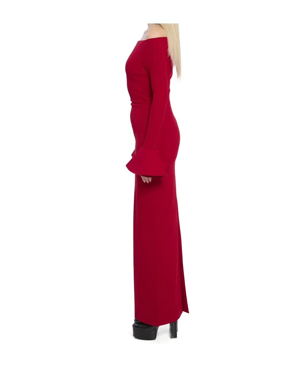Solace London Anica Flared-Cuff Maxi Dress