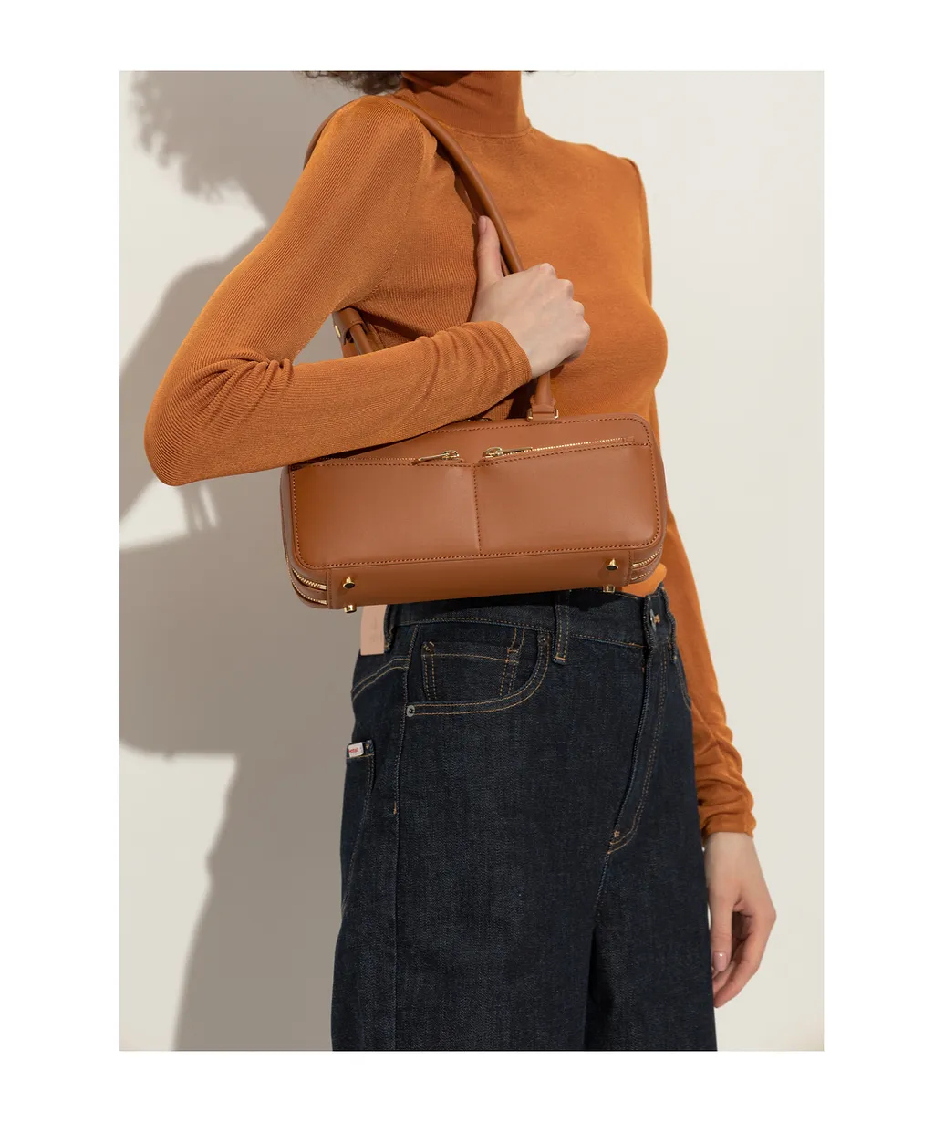 Self-Portrait Bow Charm Embellished Baguette Shoulder Bag