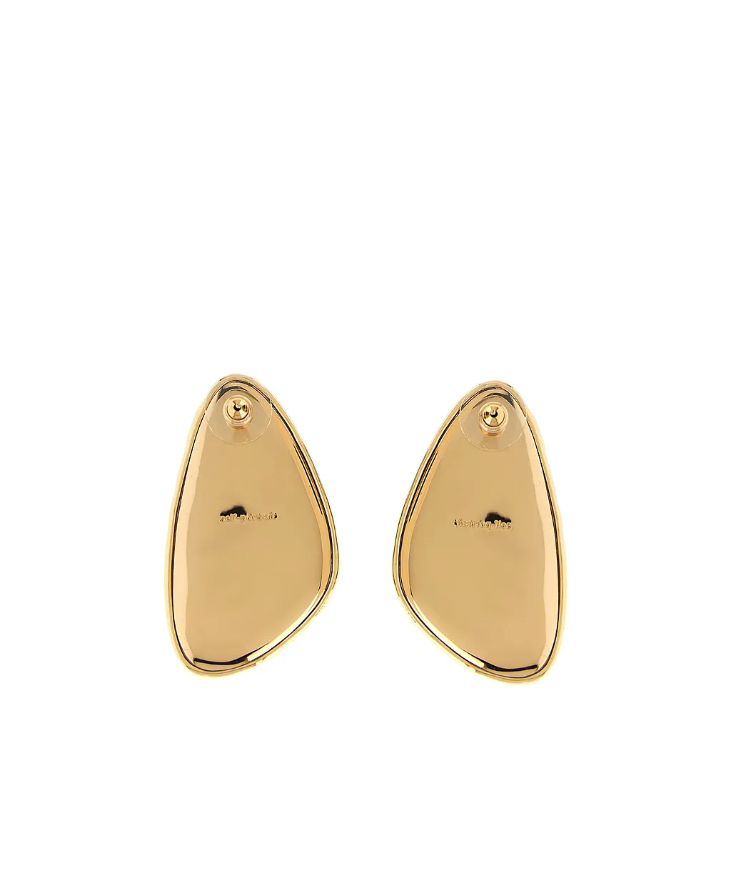 Self-Portrait Hammered Embellished Earrings