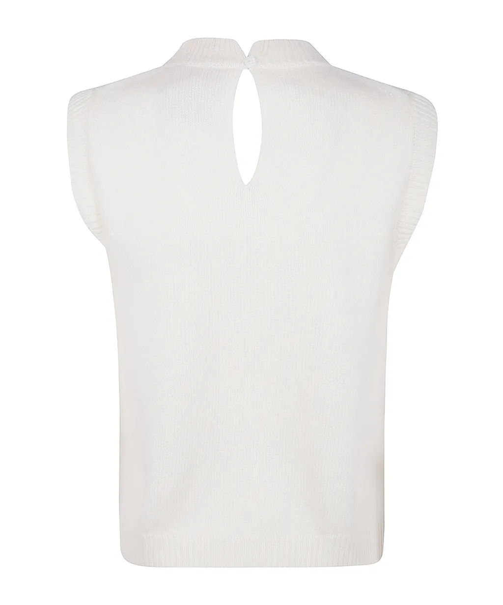 Crystal-Embellished Sleeveless Top