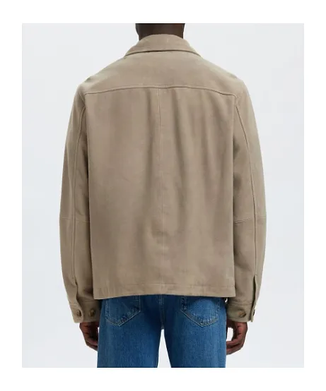 Pockets Button Suede Jacket