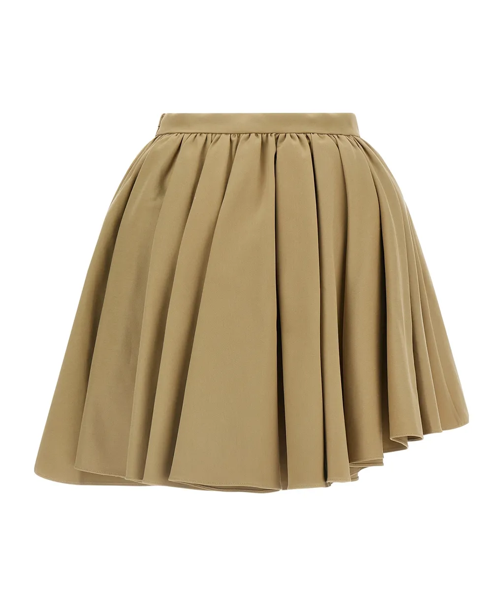 Self-Portrait Pleated Asymmetric Mini Skirt