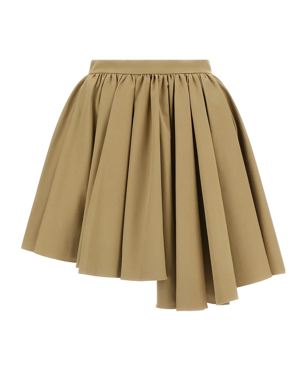 Self-Portrait Pleated Asymmetric Mini Skirt