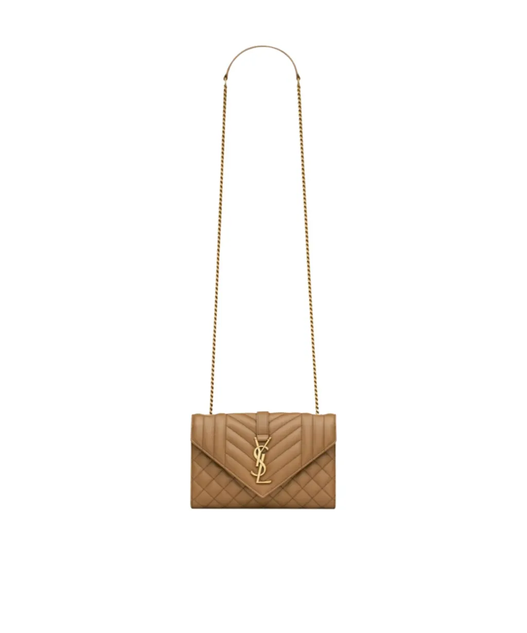 Saint Laurent Envelope Logo Plaque Medium Shoulder Bag
